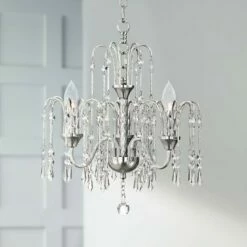 Crystal Rain Chrome 2-Light Swag Chandelier -Lighting Sales Shop crystal rain chrome 2 light swag chandelier 30m91views6