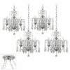 Crystal Rain Chrome 4-Light Swag Chandelier -Lighting Sales Shop crystal rain chrome 4 light swag chandelier 30n29
