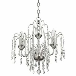 Crystal Rain Chrome 4-Light Swag Chandelier -Lighting Sales Shop crystal rain chrome 4 light swag chandelier 30n29views2