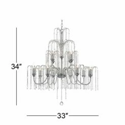 Crystal Rain Collection 33" Wide Large Crystal Chandelier -Lighting Sales Shop crystal rain collection 33 inch wide large crystal chandelier r4677views3