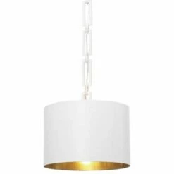Crystorama Alston 12" Wide Matte White 1-Lt Cylinder Mini Chandelier