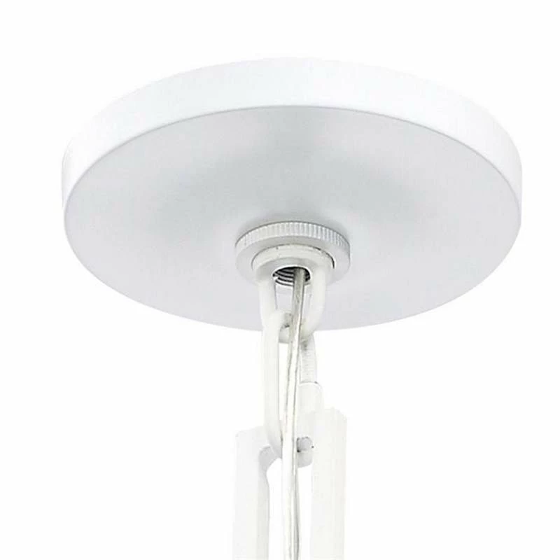 Crystorama Alston 12" Wide Matte White 1-Lt Cylinder Mini Chandelier 5 Crystorama Alston 12" Wide Matte White 1-Lt Cylinder Mini Chandelier - Image 3