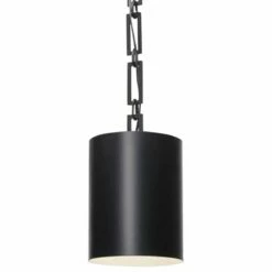 Crystorama Alston 8" Wide Matte Black 1-Light Cylinder Mini Chandelier