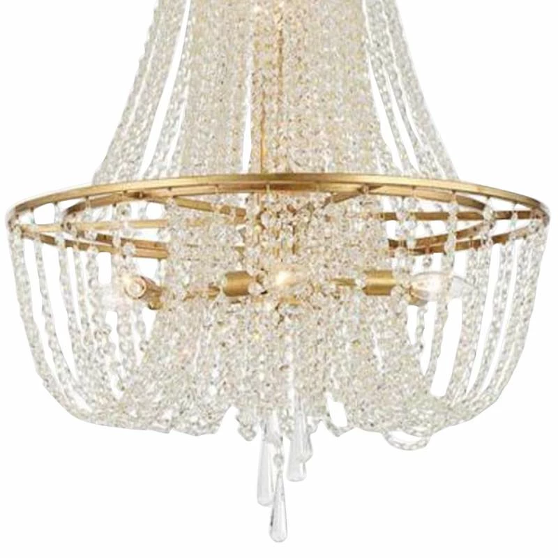 Crystorama Arcadia 24" Wide Antique Gold Crystal Chandelier 5 Crystorama Arcadia 24" Wide Antique Gold Crystal Chandelier - Image 3