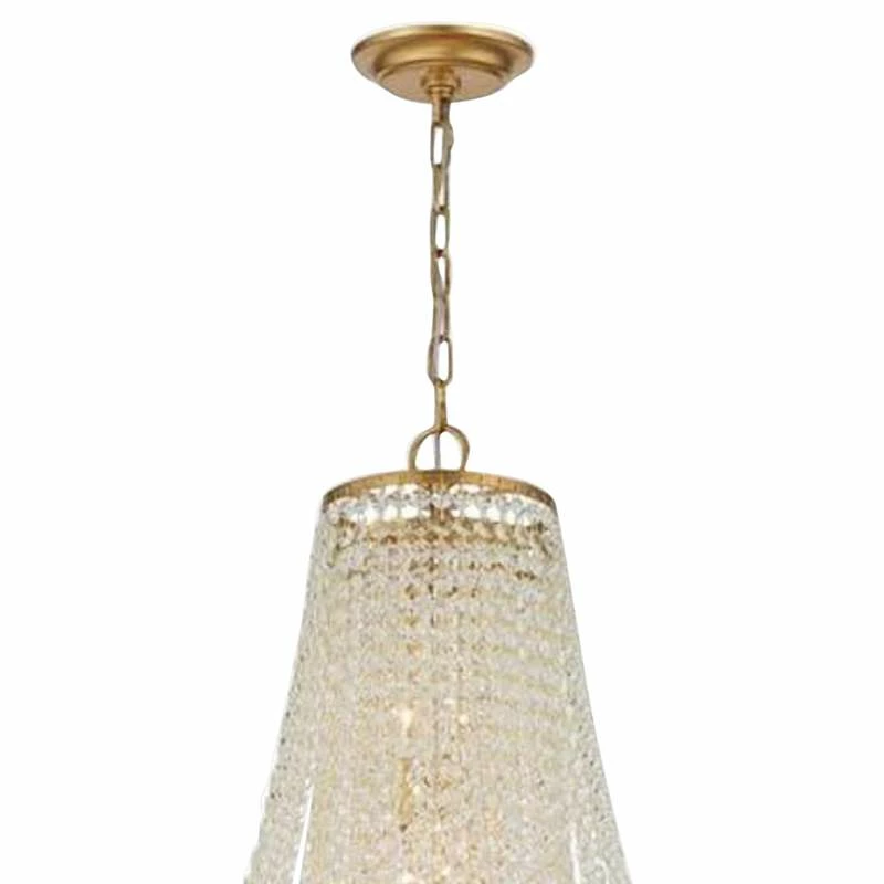 Crystorama Arcadia 24" Wide Antique Gold Crystal Chandelier 6 Crystorama Arcadia 24" Wide Antique Gold Crystal Chandelier - Image 4