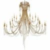Crystorama Arcadia 61" Wide Antique Gold 28-Light Chandelier
