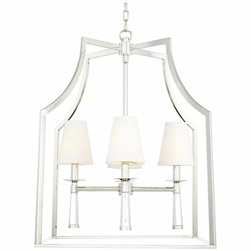 Crystorama Baxter 30" Wide Polished Nickel 4-Light Pendant 4 Crystorama Baxter 30" Wide Polished Nickel 4-Light Pendant - Image 2