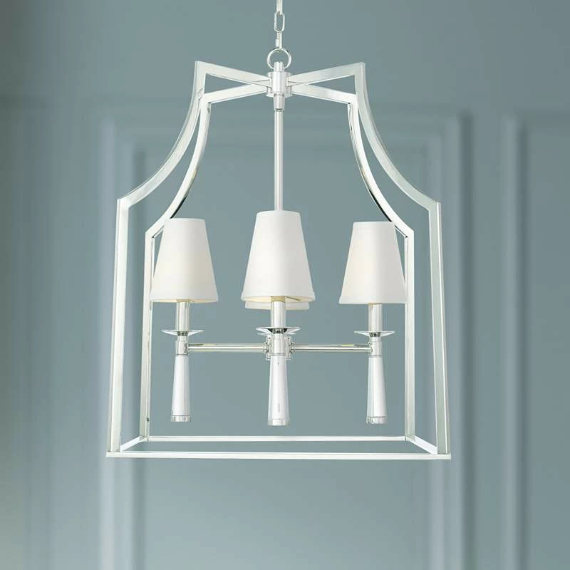 Crystorama Baxter 30" Wide Polished Nickel 4-Light Pendant 3 Crystorama Baxter 30" Wide Polished Nickel 4-Light Pendant
