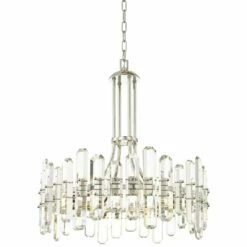 Crystorama Bolton 24 3/4" Wide Polished Nickel Crystal Chandelier -Lighting Sales Shop crystorama bolton 24 and three quarter inch wide polished nickel crystal chandelier 71y32