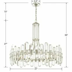 Crystorama Bolton 31"W Polished Nickel 12-Light Crystal Chandelier -Lighting Sales Shop crystorama bolton 31 inchw polished nickel 12 light crystal chandelier 70n37views3