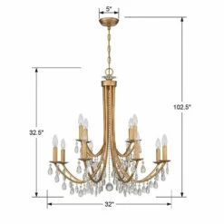 Crystorama Bridgehampton 32" Wide Gold 12-Light Chandelier -Lighting Sales Shop crystorama bridgehampton 32 inch wide gold 12 light chandelier 83f94views4
