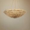 Crystorama Broche 30" Wide Antique Gold Pendant Light