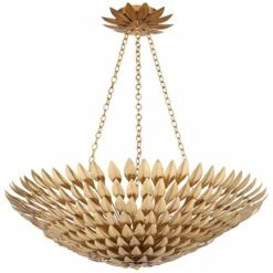 Crystorama Broche 30" Wide Antique Gold Pendant Light -Lighting Sales Shop crystorama broche 30 inch wide antique gold pendant light 3g792views2
