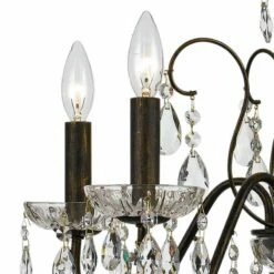 Crystorama Butler 23" Wide 5-Light English Bronze Chandelier -Lighting Sales Shop crystorama butler 23 inch wide 5 light english bronze chandelier 39y01views1