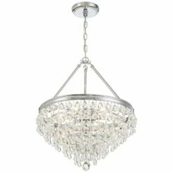 Crystorama Calypso 20" Wide Crystal And Chrome Chandelier -Lighting Sales Shop crystorama calypso 20 inch wide crystal and chrome chandelier 2c239views3