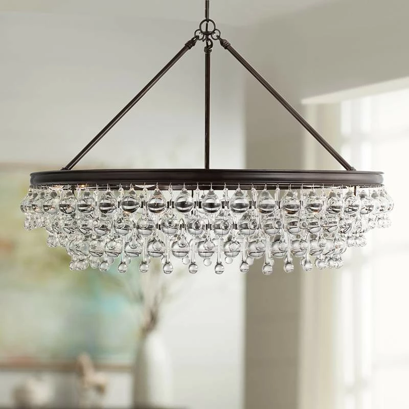 Crystorama Calypso 30" Wide Vibrant Bronze And Crystal Chandelier 3 Crystorama Calypso 30" Wide Vibrant Bronze And Crystal Chandelier