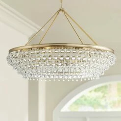 Crystorama Calypso 40" Wide Vibrant Gold And Crystal Chandelier
