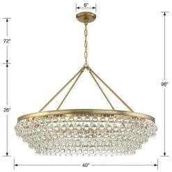 Crystorama Calypso 40" Wide Vibrant Gold And Crystal Chandelier -Lighting Sales Shop crystorama calypso 40 inch wide vibrant gold and crystal chandelier 94c13views4