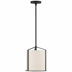 Crystorama Carlyn 10" Wide Black Steel Drum Mini Pendant -Lighting Sales Shop crystorama carlyn 10 inch wide black steel drum mini pendant 156n1views3