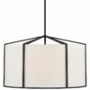 Crystorama Carlyn 24" Wide Black Steel Drum Pendant Light