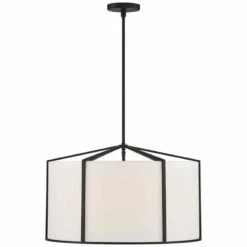 Crystorama Carlyn 24" Wide Black Steel Drum Pendant Light -Lighting Sales Shop crystorama carlyn 24 inch wide black steel drum pendant light 158n1views3