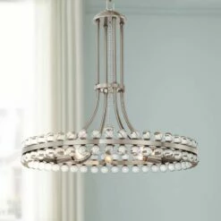 Crystorama Clover 22 1/2" Wide Brushed Nickel Chandelier