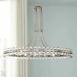Crystorama Clover 28 3/4" Wide Brushed Nickel Ring Chandelier