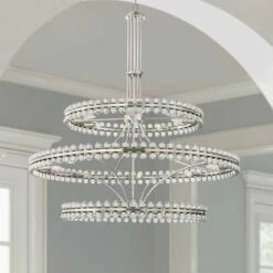 Crystorama Clover 48"W Brushed Nickel 24-Light Chandelier