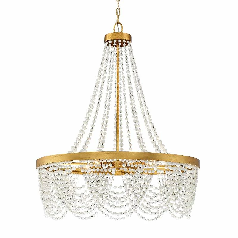 Crystorama Fiona 27" Wide Antique Gold 4-Light Chandelier 3 Crystorama Fiona 27" Wide Antique Gold 4-Light Chandelier