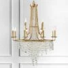 Crystorama Gabrielle 30" Wide 12-Light Antique Gold Crystal Chandelier