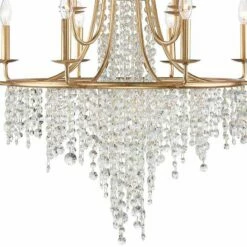 Crystorama Gabrielle 30" Wide 12-Light Antique Gold Crystal Chandelier -Lighting Sales Shop crystorama gabrielle 30 inch wide 12 light antique gold crystal chandelier 464e3views3