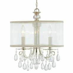 Crystorama Hampton Polished Chrome 14" Wide Mini Chandelier -Lighting Sales Shop crystorama hampton polished chrome 14 inch wide mini chandelier p9677