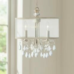 Crystorama Hampton Polished Chrome 14" Wide Mini Chandelier -Lighting Sales Shop crystorama hampton polished chrome 14 inch wide mini chandelier p9677cropped