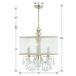 Crystorama Hampton Polished Chrome 14" Wide Mini Chandelier -Lighting Sales Shop crystorama hampton polished chrome 14 inch wide mini chandelier p9677views4