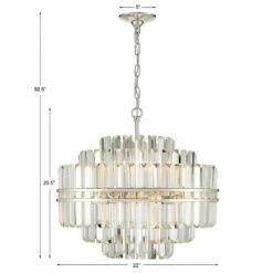 Crystorama Hayes 22" Wide 12-Light Nickel And Crystal Chandelier 15 Crystorama Hayes 22" Wide 12-Light Nickel And Crystal Chandelier -Lighting Sales Shop crystorama hayes 22 inch wide 12 light nickel and crystal chandelier 236r2views4