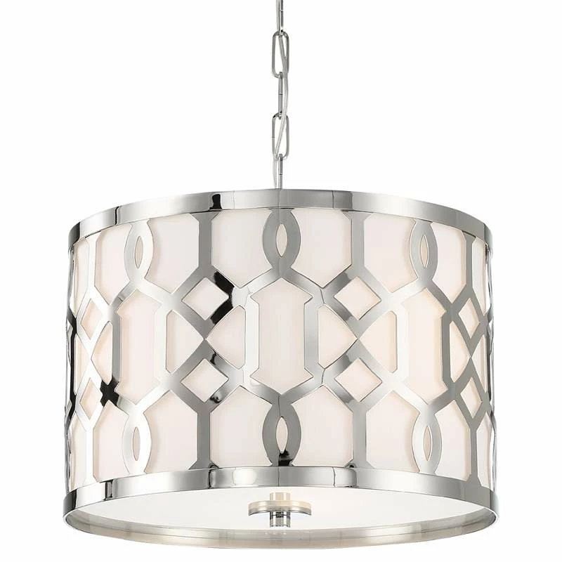 Crystorama Jennings 18 1/4"W Polished Nickel Pendant Light 4 Crystorama Jennings 18 1/4"W Polished Nickel Pendant Light - Image 2