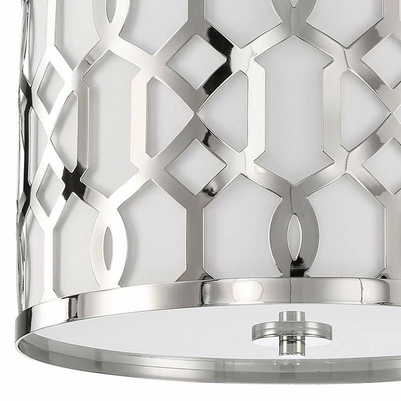 Crystorama Jennings 18 1/4"W Polished Nickel Pendant Light 5 Crystorama Jennings 18 1/4"W Polished Nickel Pendant Light - Image 3