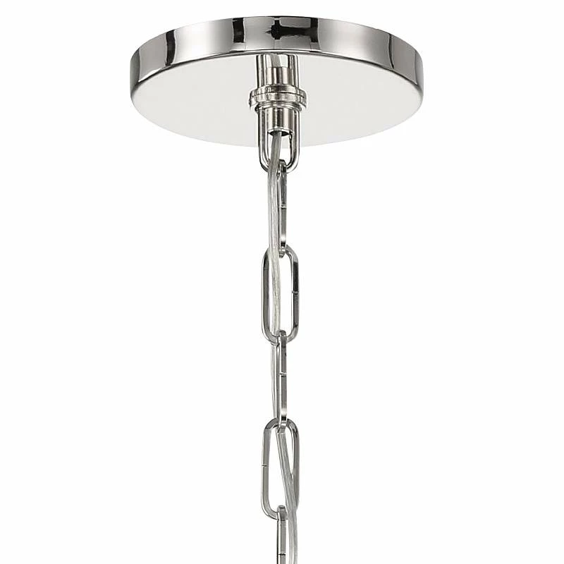 Crystorama Jennings 18 1/4"W Polished Nickel Pendant Light 6 Crystorama Jennings 18 1/4"W Polished Nickel Pendant Light - Image 4