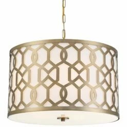 Crystorama Jennings 24 1/4"W Aged Brass 5-Light Pendant -Lighting Sales Shop crystorama jennings 24 and one quarter inchw aged brass 5 light pendant 8d921