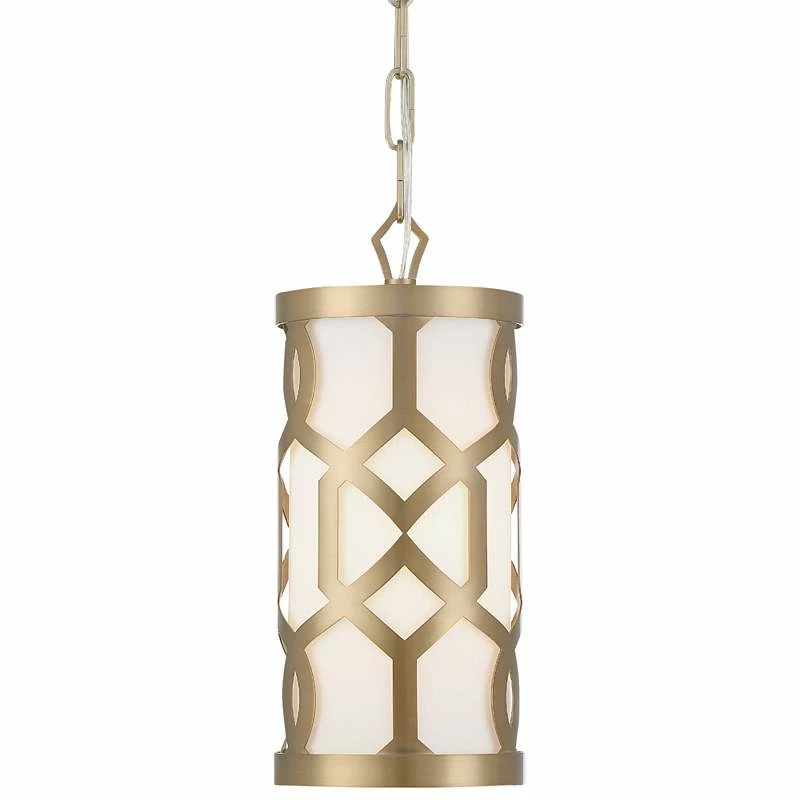 Crystorama Jennings 6 1/4" Wide Aged Brass Mini Pendant 4 Crystorama Jennings 6 1/4" Wide Aged Brass Mini Pendant - Image 2