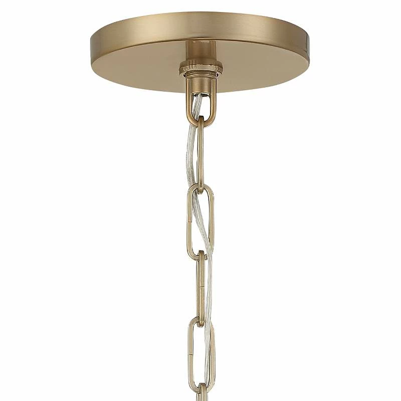 Crystorama Jennings 6 1/4" Wide Aged Brass Mini Pendant 6 Crystorama Jennings 6 1/4" Wide Aged Brass Mini Pendant - Image 4