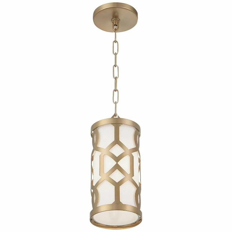 Crystorama Jennings 6 1/4" Wide Aged Brass Mini Pendant 7 Crystorama Jennings 6 1/4" Wide Aged Brass Mini Pendant - Image 5