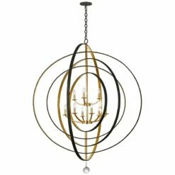 Crystorama Luna 48" Wide Bronze And Gold 9-Light Chandelier -Lighting Sales Shop crystorama luna 48 inch wide bronze and gold 9 light chandelier 19y48views1