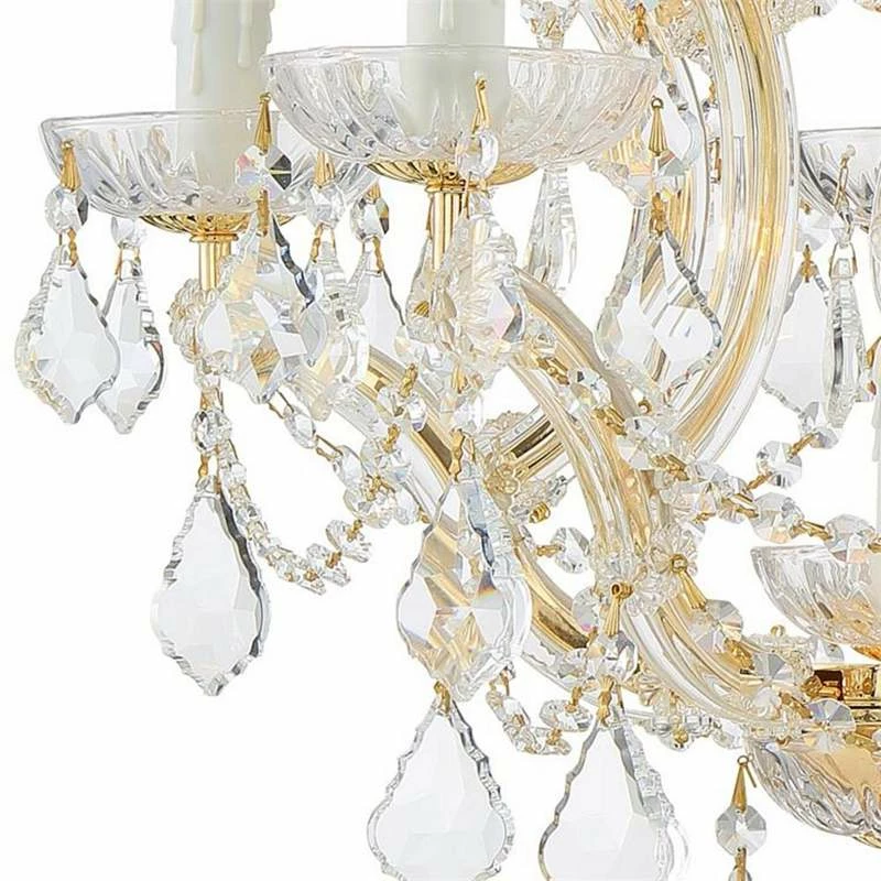 Crystorama Maria Theresa 20"W Gold 6-Light Crystal Chandelier 4 Crystorama Maria Theresa 20"W Gold 6-Light Crystal Chandelier - Image 2