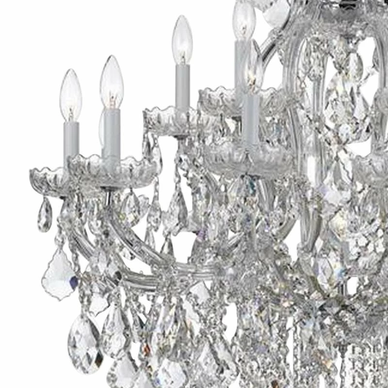 Crystorama Maria Theresa 35"W Chrome 19-Light Crystal Chandelier 5 Crystorama Maria Theresa 35"W Chrome 19-Light Crystal Chandelier - Image 3