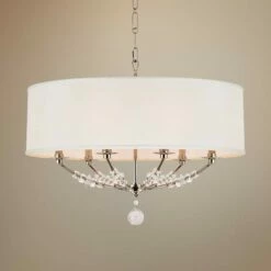 Crystorama Mirage 30" Wide Polished Nickel Pendant Light