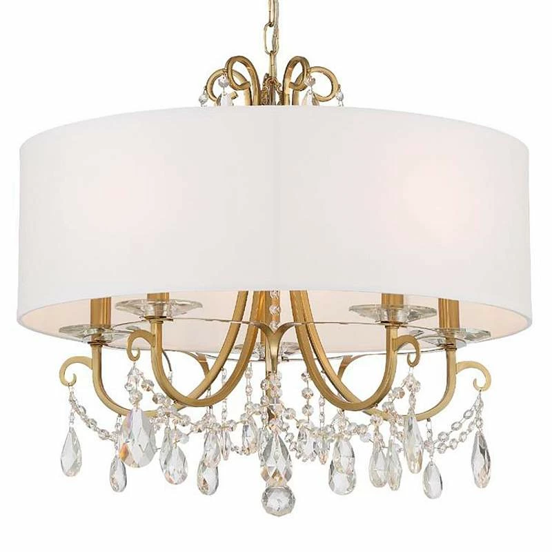 Crystorama Othello 24" 5-Light Vibrant Gold Luxe Crystal Chandelier 4 Crystorama Othello 24" 5-Light Vibrant Gold Luxe Crystal Chandelier - Image 2
