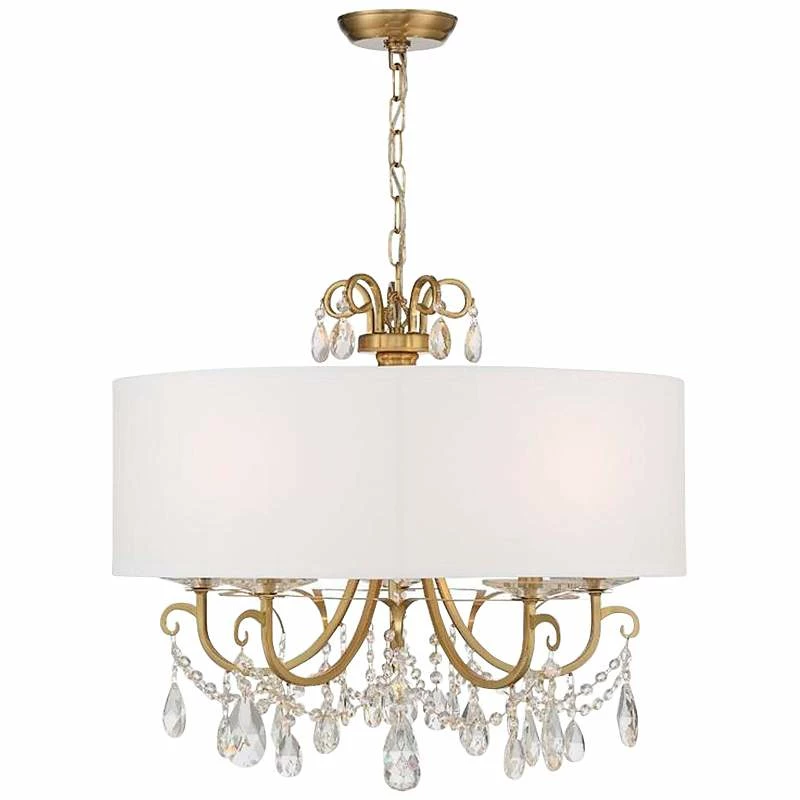 Crystorama Othello 24" 5-Light Vibrant Gold Luxe Crystal Chandelier 7 Crystorama Othello 24" 5-Light Vibrant Gold Luxe Crystal Chandelier - Image 5