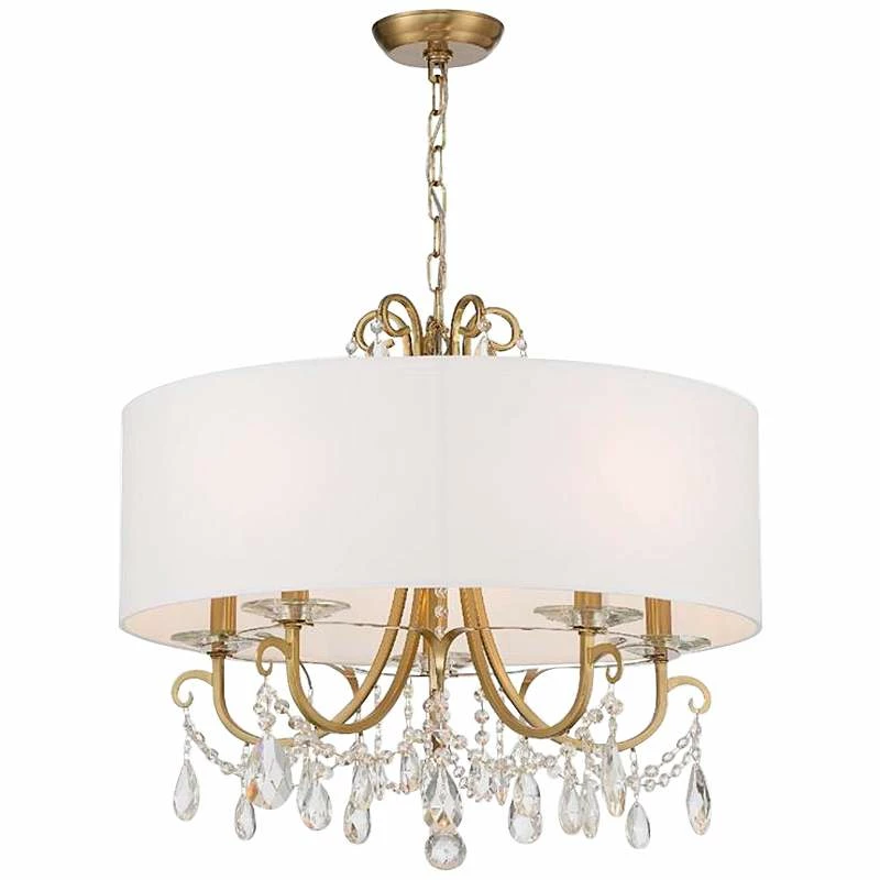 Crystorama Othello 24" 5-Light Vibrant Gold Luxe Crystal Chandelier 8 Crystorama Othello 24" 5-Light Vibrant Gold Luxe Crystal Chandelier - Image 6