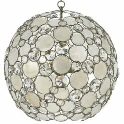 Crystorama Palla 22" Wide Antique Silver Orb Pendant Light -Lighting Sales Shop crystorama palla 22 inch wide antique silver orb pendant light v2028views2